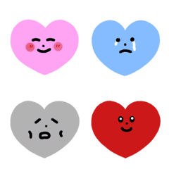 Hearts with various expressions