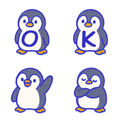 かわいいペンギン+26英語（青）