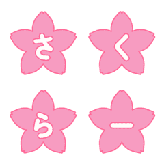 搖晃櫻花日文假名表情貼