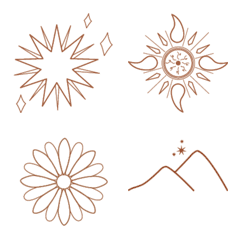 Boho style thought of the nature_outline