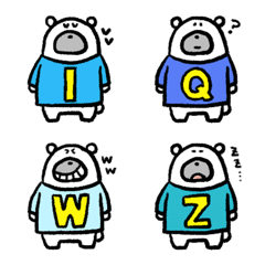 polar bear with alphabet and numbers