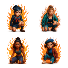 Emoji of Strong-willed woman