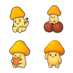 Orange Mushroom Emoji