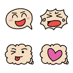 Facial expression bubble emoticons