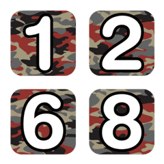 Emoji numbers Camo 2