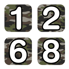 Emoji numbers Camo 1
