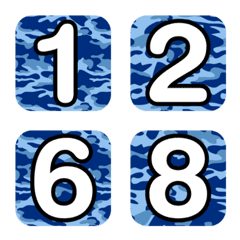 Emoji numbers Camo 3