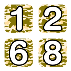 Emoji numbers Camo 4