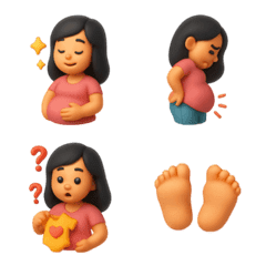 妊娠 3D（黒髪）