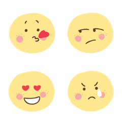 cute yellow face emoji