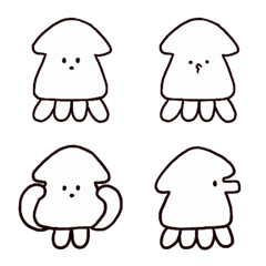 シンプルに添えてイカの絵文字