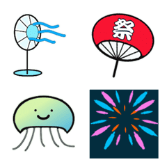 動くよ！真夏用の絵文字