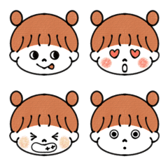 Emotions of adorable girl