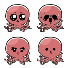 Octopus emojis with faces