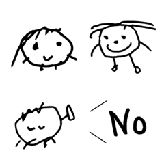 個性豊かな頭足人の絵文字