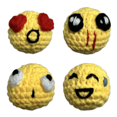 Yarn ball-moving expression stickers