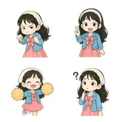 穿著鮮豔服裝的可愛女孩