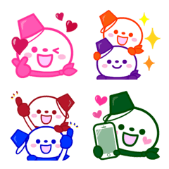 【動く】スノーマン絵文字第2弾★カラフル