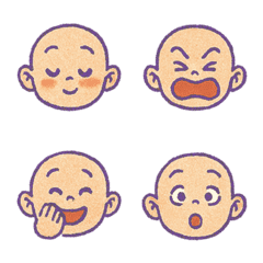 可愛小沙彌每天的日常情緒(紫色)