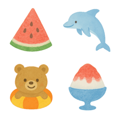 Gentle Summer Watercolor Emoji