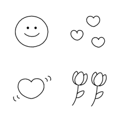 線画シンプル絵文字 ☺︎