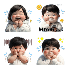 ชายตุ้ยนุ้ยน่ารัก : สาธุ(Emoji)3