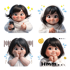 หญิงตุ้ยนุ้ยน่ารัก : สาธุ (Emoji) 3
