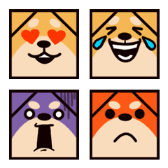 【柴犬】見やすい♡リアクション絵文字