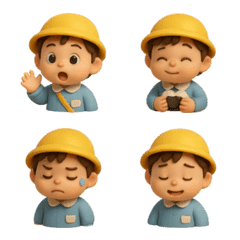 日本の保育園の男の子 3D