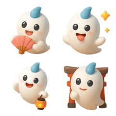 かわいい霊とお盆 3D