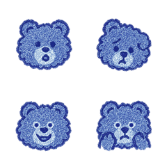カーリーテディベア！（ダークブルー）