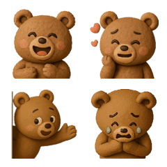 クマの感情絵文字セット