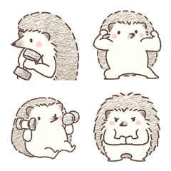 Hedgehog and muscle training*emoji