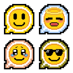 スマイリーな吹き出しドット絵文字