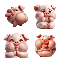 ピンクぶた顔崩壊