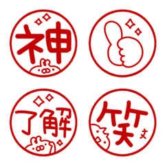 cat and rabbit stamp style2