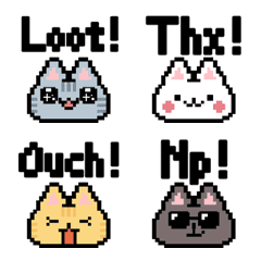 英語版】MMORPGが好きな猫たちの絵文字。
