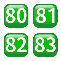 緑 毎日 80-100 数字 動く絵文字