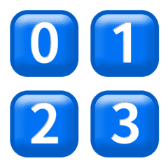 青 毎日 1-39 数字 動く絵文字