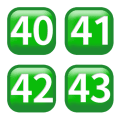 緑 毎日 40-79 数字 動く絵文字