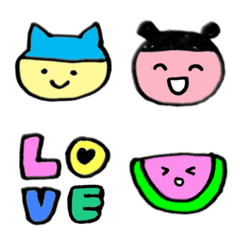 かわいい手描きのキラキラ世界