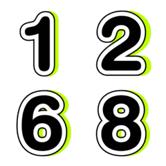Emoji numbers shadow 13