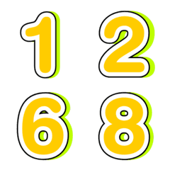 Emoji numbers shadow 14