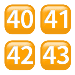 オレンジ 毎日 40-79 数字 動く絵文字