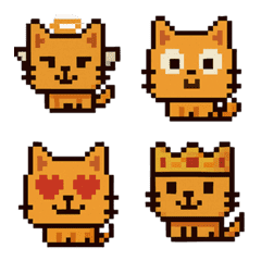 Dotty Cat  Pixel Mood Stickers