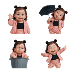 穿著粉紅豬裝的胖女孩 1