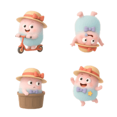 粉彩蓬鬆表情符號 2