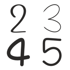 Multiple black numbers