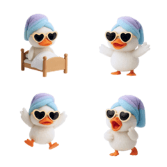 可愛的時尚鴨子