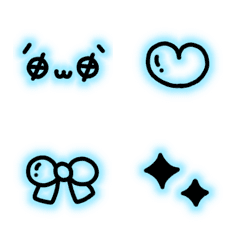 黒ネオンみずいろ ♡